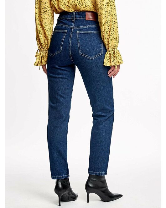 Женские укороченные джинсы тёмно-синие CA-1-36705_50031-140 от byME 