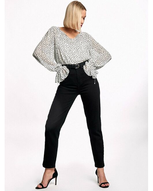 Женские укороченные джинсы чёрные CA-1-36705_50031-167 от byME 