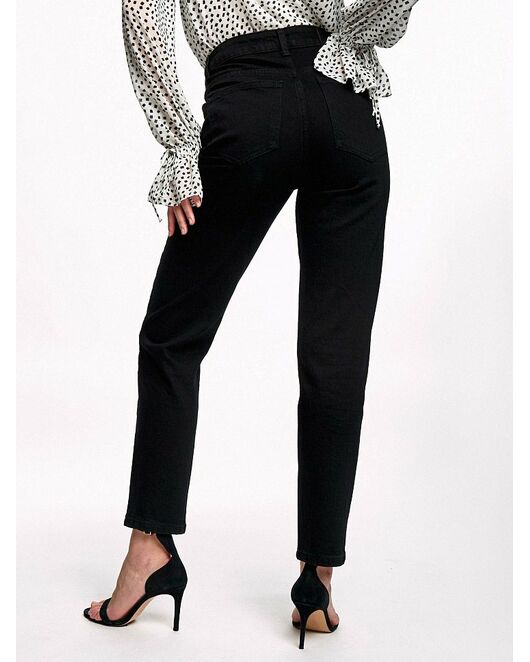 Женские укороченные джинсы чёрные CA-1-36705_50031-167 от byME 