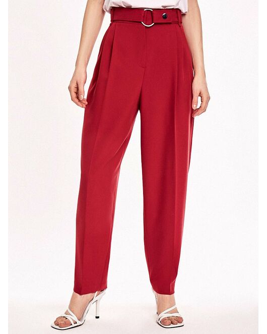 Брюки женские с защипами брусничные CA-2-1650261-357 от byME 