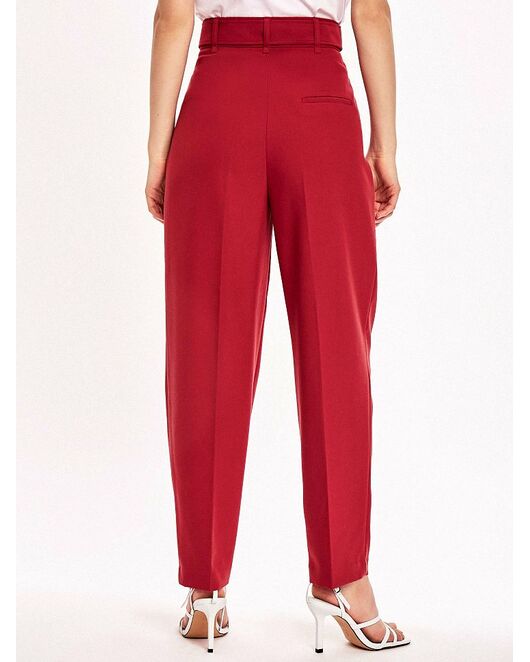 Брюки женские с защипами брусничные CA-2-1650261-357 от byME 