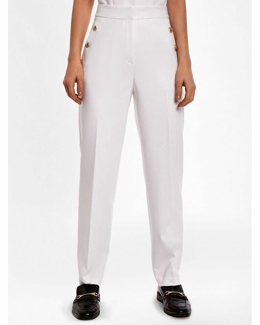 Брюки зауженные женские экрю от byME 