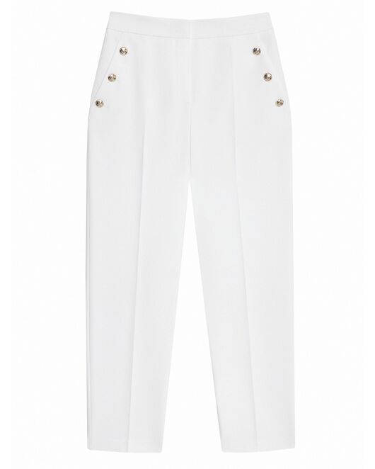 Брюки зауженные женские экрю от byME 