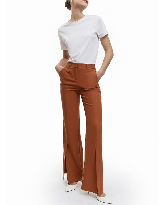 Женские брюки клеш средней посадки терракотовые CA-2-16505_50006-035 от byME 