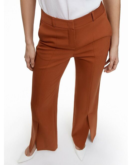 Женские брюки клеш средней посадки терракотовые CA-2-16505_50006-035 от byME 