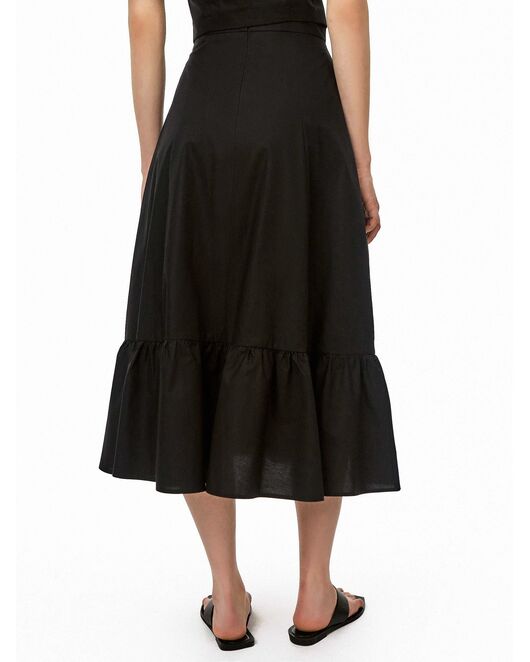 Прямая юбка годе из хлопка чёрная от byME 