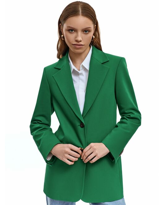 Жакет женский однобортный зелёный от byME 