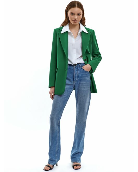 Жакет женский однобортный зелёный от byME 