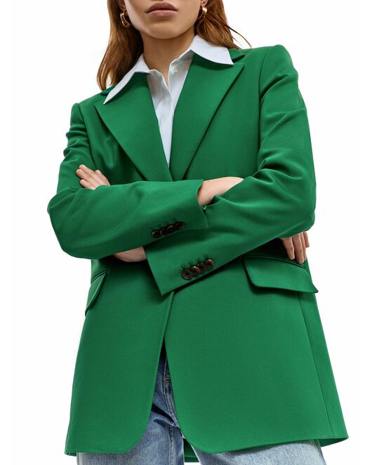 Жакет женский однобортный зелёный от byME 