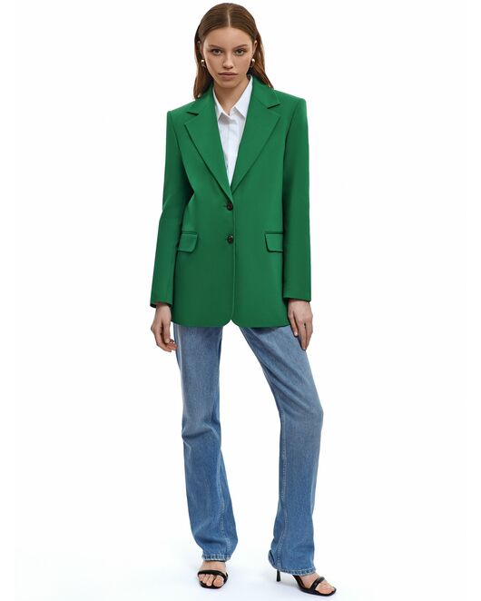 Жакет женский однобортный зелёный от byME 