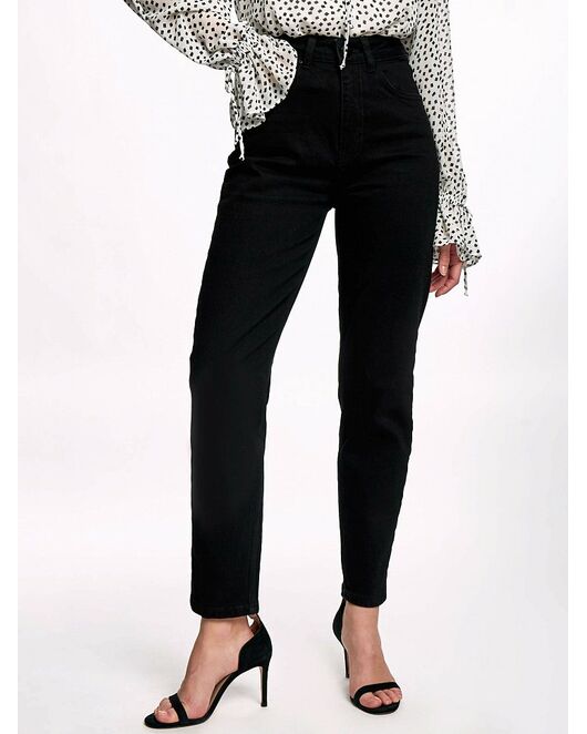 Женские укороченные джинсы чёрные CA-1-36705_50031-167 от byME 