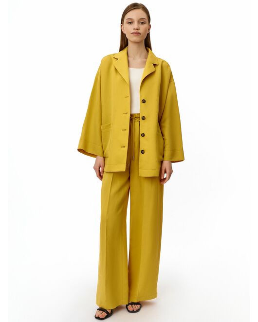 Жакет льняной женский жёлтый от byME 