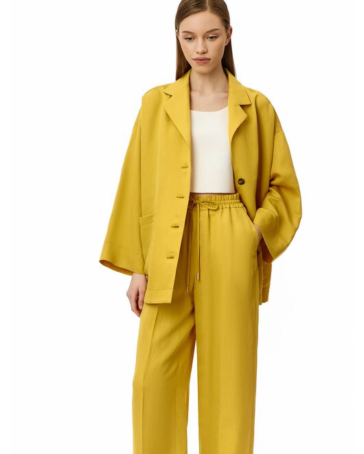 Жакет льняной женский жёлтый от byME 