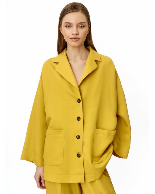 Жакет льняной женский жёлтый от byME 