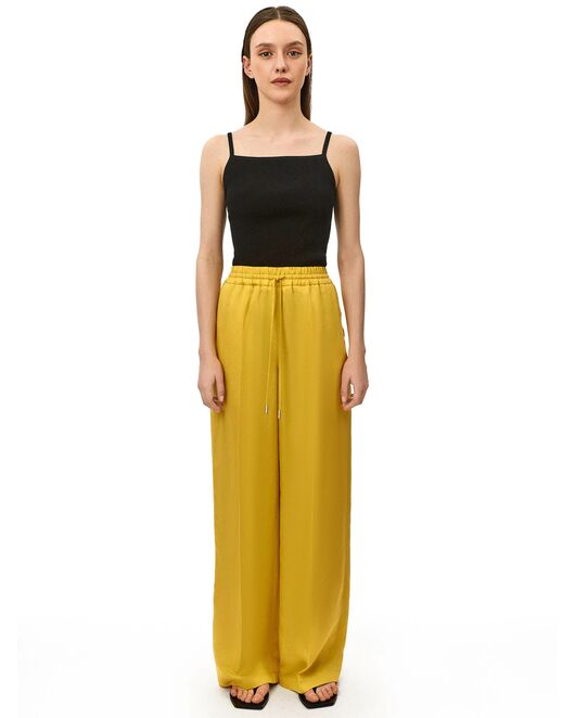 Брюки женские на резинке жёлтые от byME  Брюки женские на резинке жёлтые от byME