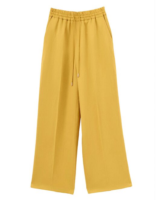 Брюки женские на резинке жёлтые от byME  Брюки женские на резинке жёлтые от byME