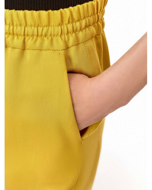 Брюки женские на резинке жёлтые от byME  Брюки женские на резинке жёлтые от byME
