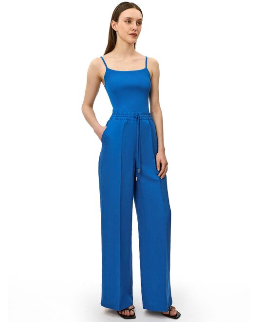 Брюки женские на резинке ярко-синие от byME 