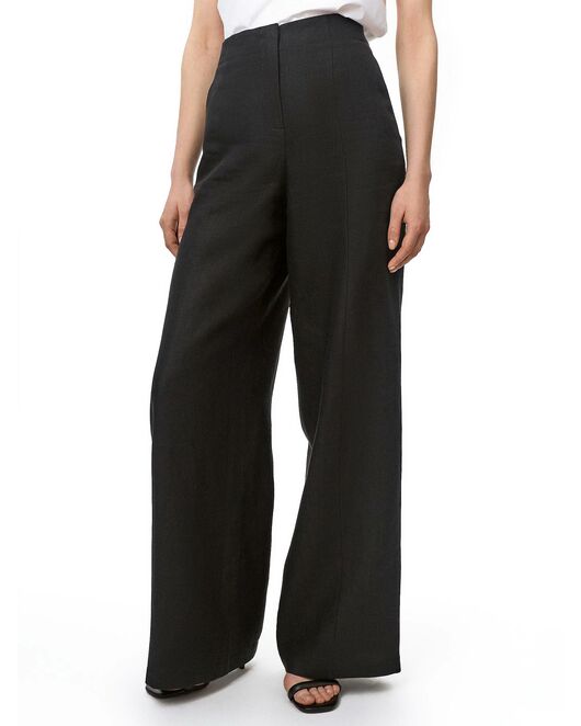 Брюки женские чёрные льняные - CA-0-54405_50029-167 от byME 