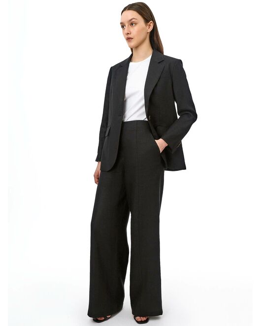 Брюки женские чёрные льняные - CA-0-54405_50029-167 от byME 