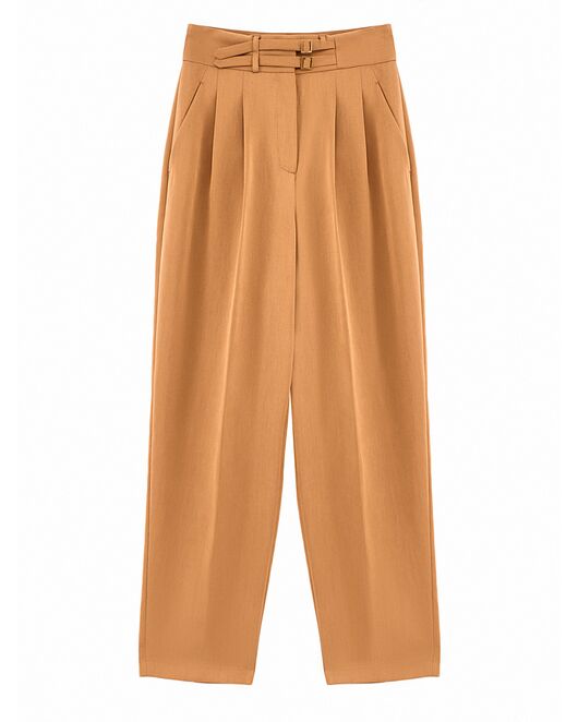 Брюки женские с двойным ремешком тоффи от byME 