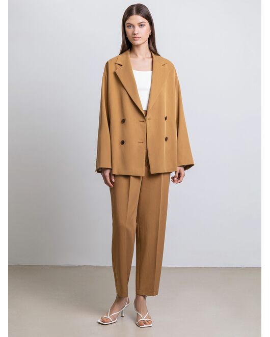 Брюки женские с двойным ремешком тоффи от byME 