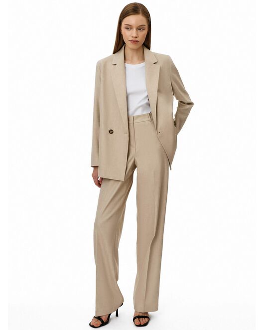 Брюки женские прямые бежевые от byME 