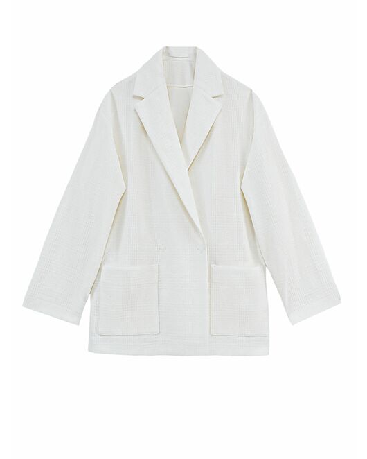 Жакет с застёжкой-кнопкой белый от byME 