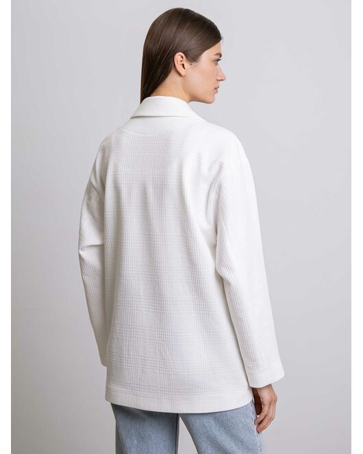 Жакет с застёжкой-кнопкой белый от byME 