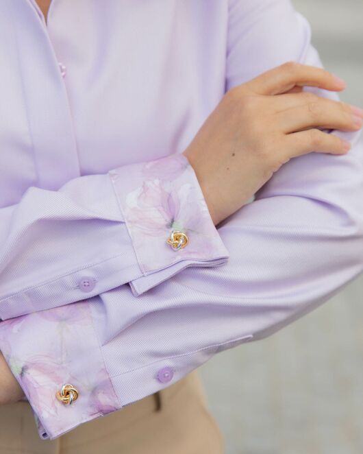 Женская рубашка полуприталенная фиолетовая - 8233 от byME 