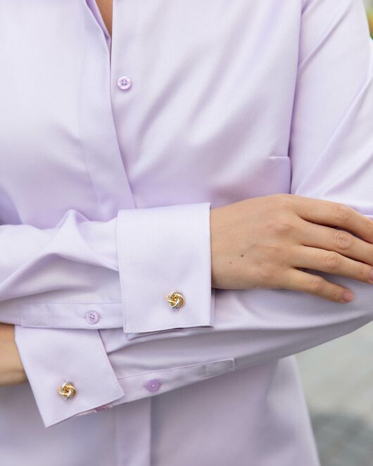 Женская рубашка полуприталенная фиолетовая - 8233 от byME 