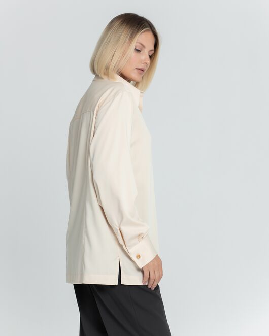 Женская рубашка с супатной застёжкой бежевая - 8373 от byME 