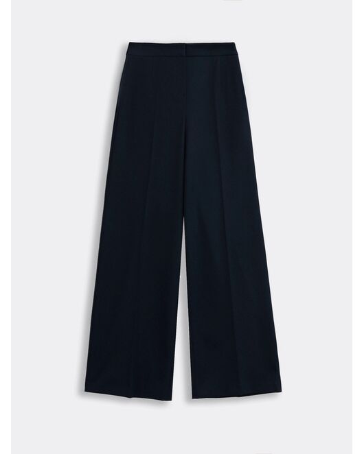 Брюки женские классические свободного кроя тёмно-синие от byME 