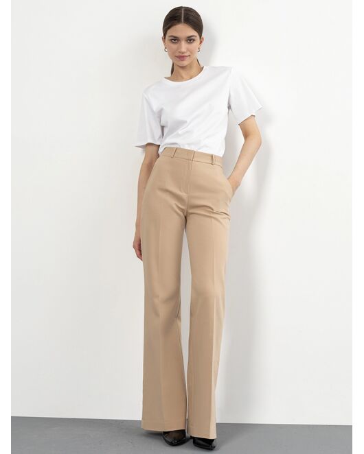 Женские брюки клеш кофейные от byME 