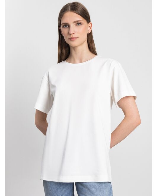 Хлопковая футболка женская белая от byME 