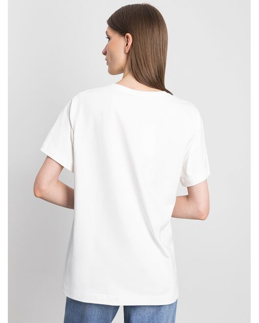 Хлопковая футболка женская белая от byME 