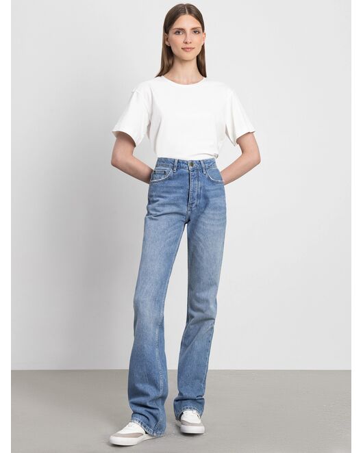 Хлопковая футболка женская белая от byME 