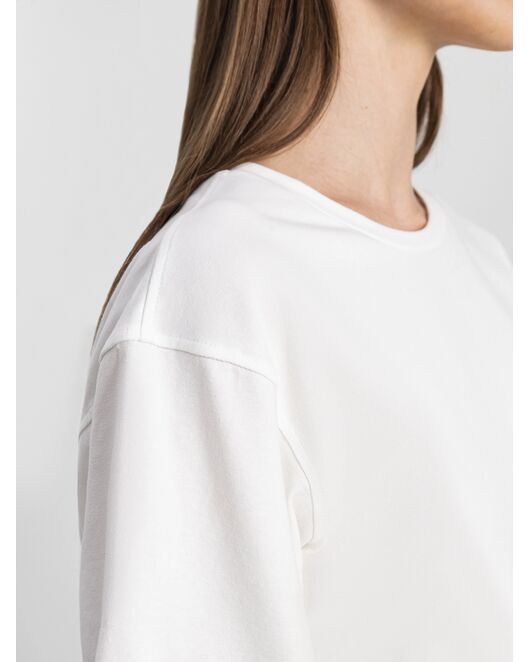 Хлопковая футболка женская белая от byME 