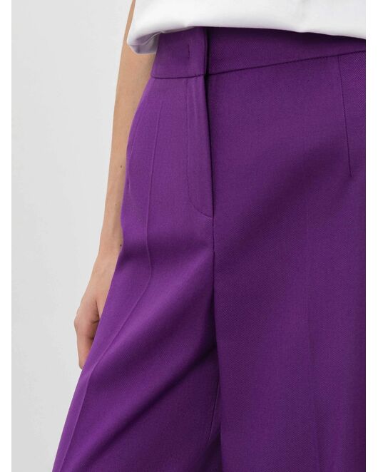Широкие женские брюки со стрелками фиолетовые от byME 