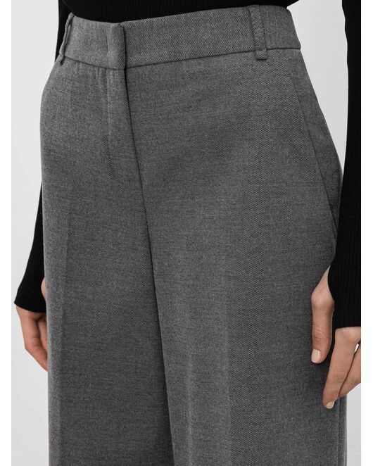 Расклешенные брюки со стрелками серые от byME 