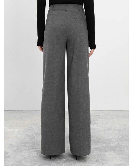 Расклешенные брюки со стрелками серые от byME 