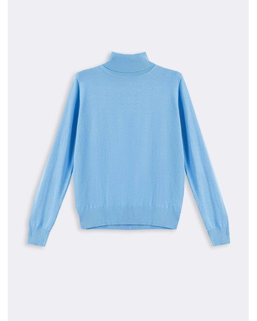 Женский свитер с высоким воротником голубой от byME 