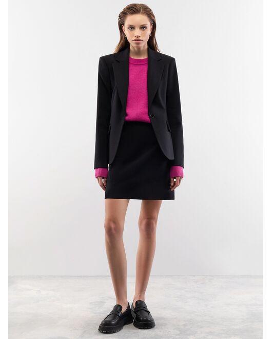 Мини-юбка из стрейч-хлопка чёрная от byME 