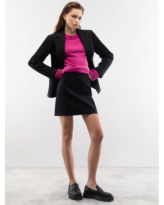 Мини-юбка из стрейч-хлопка чёрная от byME 