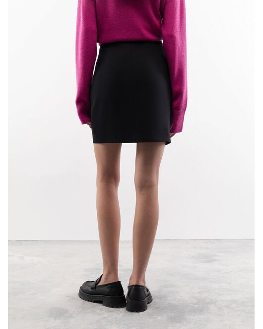 Мини-юбка из стрейч-хлопка чёрная от byME 