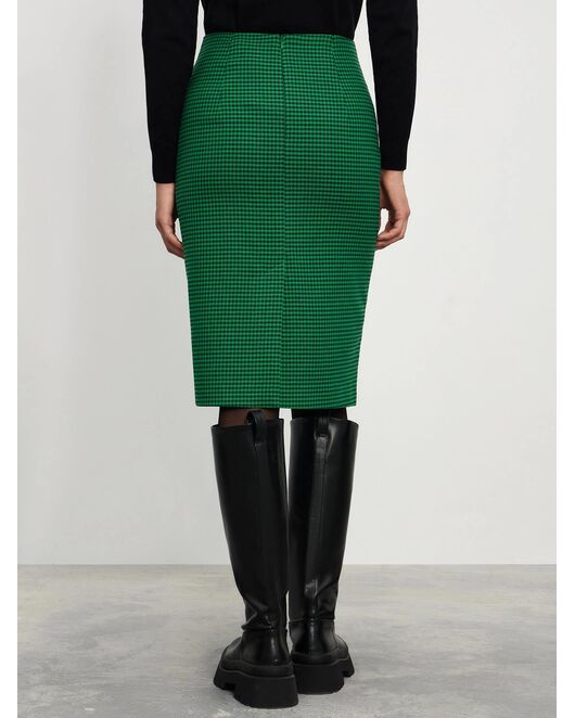 Женская юбка юбка-карандаш зелёная в клетку от byME  Женская юбка юбка-карандаш зелёная в клетку от byME