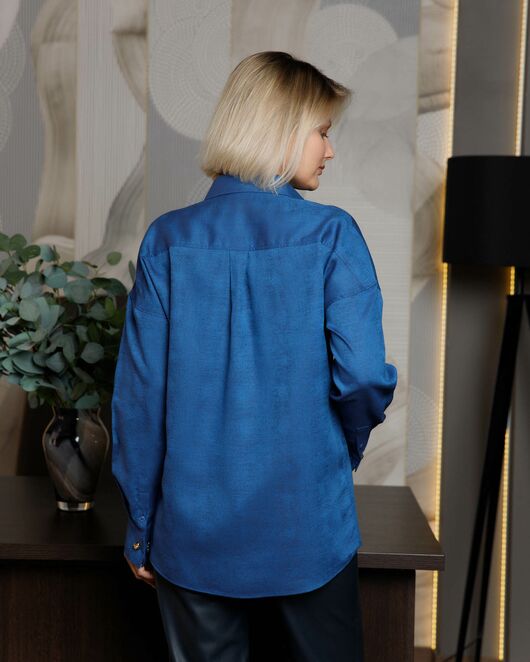 Женская рубашка в прямом силуэте - 8427 от byME  Женская рубашка в прямом силуэте - 8427 от byME