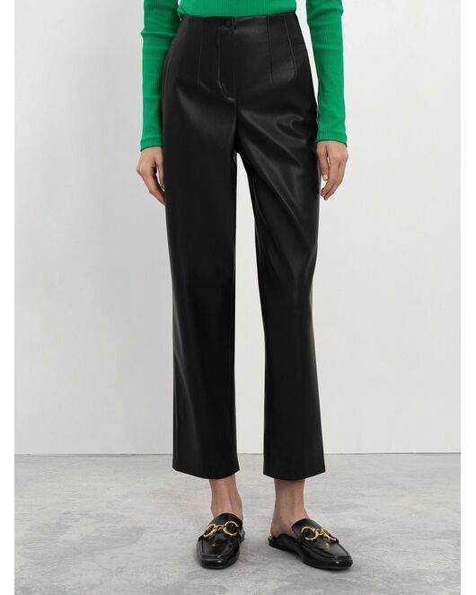 Брюки черные из экокожи CA-0-91205_50000-167 от byME 