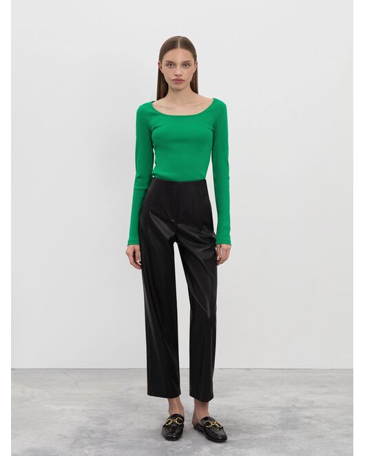 Брюки черные из экокожи CA-0-91205_50000-167 от byME 