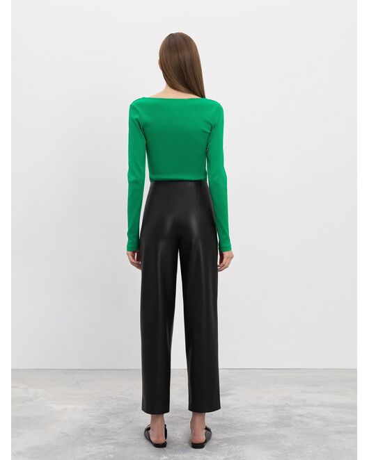 Брюки черные из экокожи CA-0-91205_50000-167 от byME 